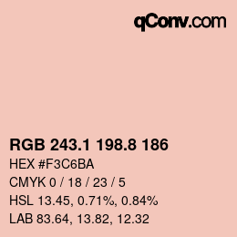 Farbcode: RGB 243.1 198.8 186 | qconv.com