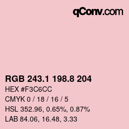 Farbcode: RGB 243.1 198.8 204 | qconv.com