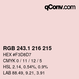 Color code: RGB 243.1 216 215 | qconv.com