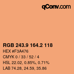 Color code: RGB 243.9 164.2 118 | qconv.com