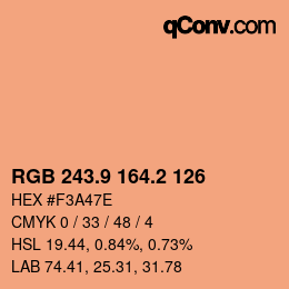Color code: RGB 243.9 164.2 126 | qconv.com