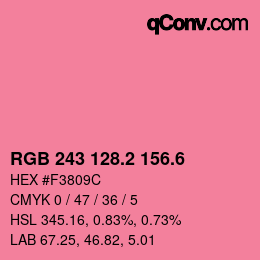 カラーコード: RGB 243 128.2 156.6 | qconv.com