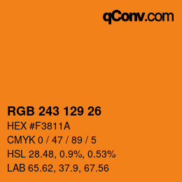 Color code: RGB 243 129 26 | qconv.com