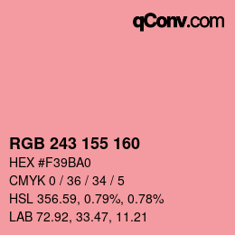 Color code: RGB 243 155 160 | qconv.com