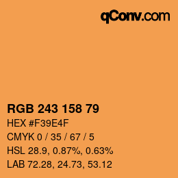 Código de color: RGB 243 158 79 | qconv.com