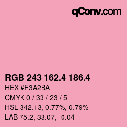 カラーコード: RGB 243 162.4 186.4 | qconv.com