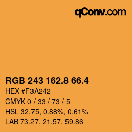 カラーコード: RGB 243 162.8 66.4 | qconv.com