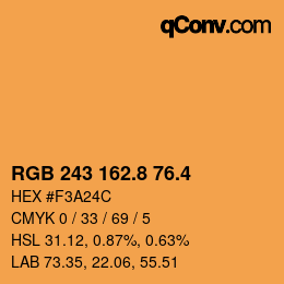 カラーコード: RGB 243 162.8 76.4 | qconv.com