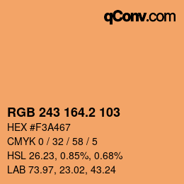 Color code: RGB 243 164.2 103 | qconv.com