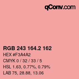 Color code: RGB 243 164.2 162 | qconv.com