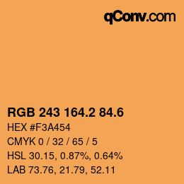 カラーコード: RGB 243 164.2 84.6 | qconv.com