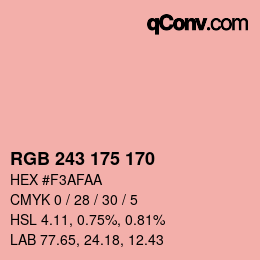 Color code: RGB 243 175 170 | qconv.com