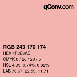 Color code: RGB 243 179 174 | qconv.com