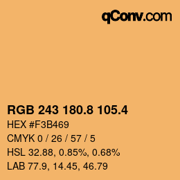 カラーコード: RGB 243 180.8 105.4 | qconv.com