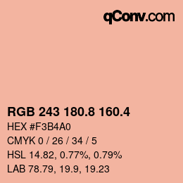 カラーコード: RGB 243 180.8 160.4 | qconv.com