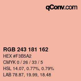 Color code: RGB 243 181 162 | qconv.com