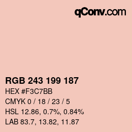 Color code: RGB 243 199 187 | qconv.com