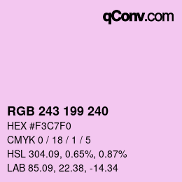Farbcode: RGB 243 199 240 | qconv.com