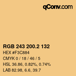 カラーコード: RGB 243 200.2 132 | qconv.com