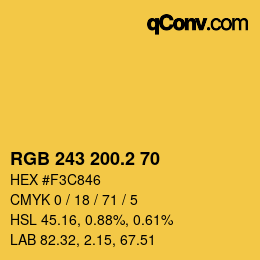 カラーコード: RGB 243 200.2 70 | qconv.com