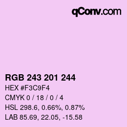 Color code: RGB 243 201 244 | qconv.com