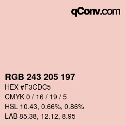 Farbcode: RGB 243 205 197 | qconv.com