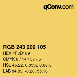 Color code: RGB 243 209 105 | qconv.com