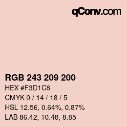 Code couleur: RGB 243 209 200 | qconv.com