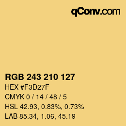 カラーコード: RGB 243 210 127 | qconv.com