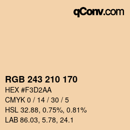 Color code: RGB 243 210 170 | qconv.com