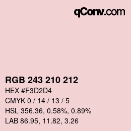 Farbcode: RGB 243 210 212 | qconv.com