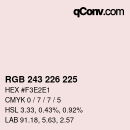 Farbcode: RGB 243 226 225 | qconv.com