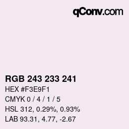 Color code: RGB 243 233 241 | qconv.com