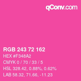 Color code: RGB 243 72 162 | qconv.com