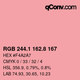 Farbcode: RGB 244.1 162.8 167 | qconv.com