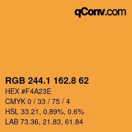 Color code: RGB 244.1 162.8 62 | qconv.com