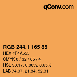 カラーコード: RGB 244.1 165 85 | qconv.com