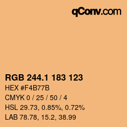 カラーコード: RGB 244.1 183 123 | qconv.com