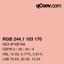カラーコード: RGB 244.1 183 170 | qconv.com