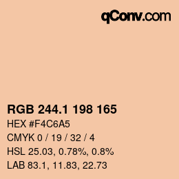 カラーコード: RGB 244.1 198 165 | qconv.com