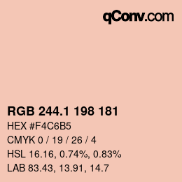 カラーコード: RGB 244.1 198 181 | qconv.com