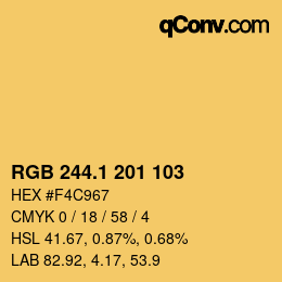 カラーコード: RGB 244.1 201 103 | qconv.com