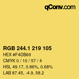 カラーコード: RGB 244.1 219 105 | qconv.com