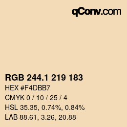 カラーコード: RGB 244.1 219 183 | qconv.com