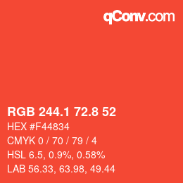 Color code: RGB 244.1 72.8 52 | qconv.com