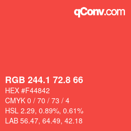 Color code: RGB 244.1 72.8 66 | qconv.com