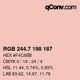 カラーコード: RGB 244.7 198 187 | qconv.com