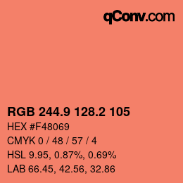 Color code: RGB 244.9 128.2 105 | qconv.com