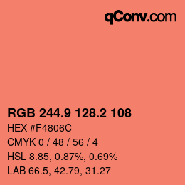 Color code: RGB 244.9 128.2 108 | qconv.com
