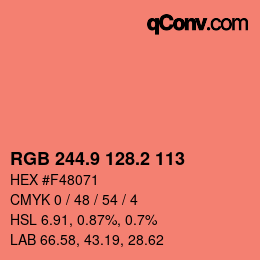 Color code: RGB 244.9 128.2 113 | qconv.com